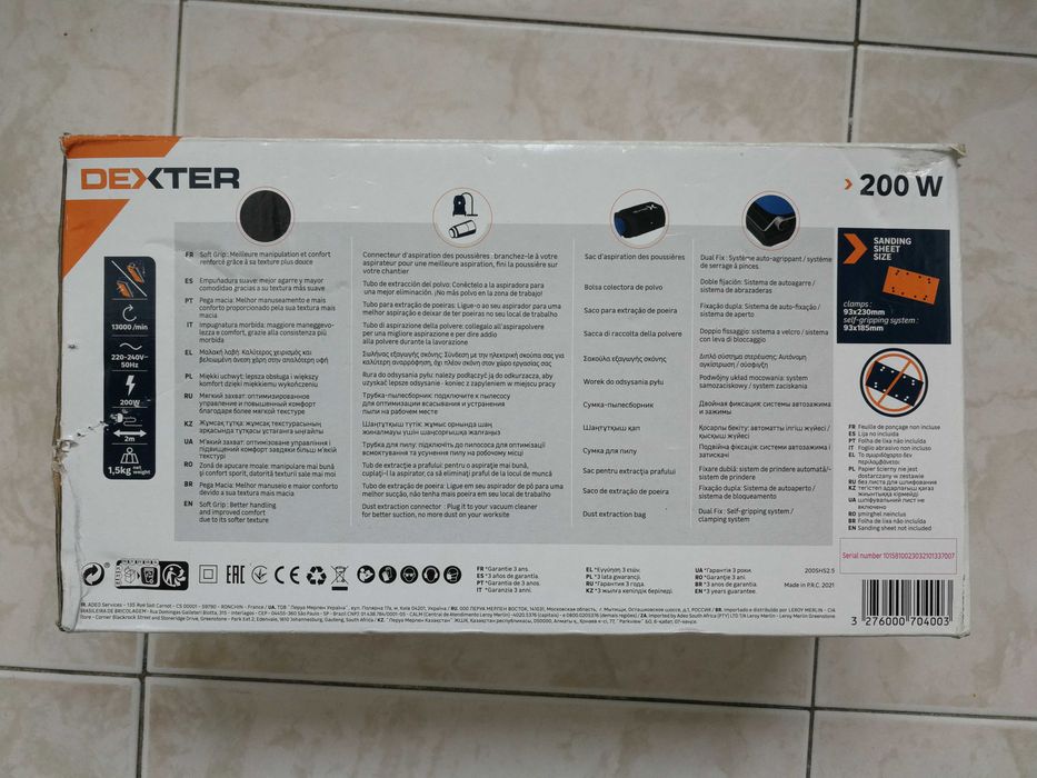 Dexter Power V 200W - Lixadora elétrica (não funciona-peças/reparar)