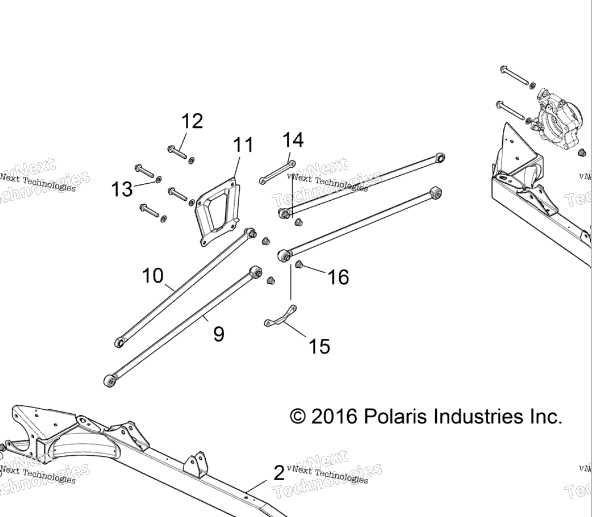 Polaris RZR - drążek / drazek reakcyjny / radius rod tył - wahacz