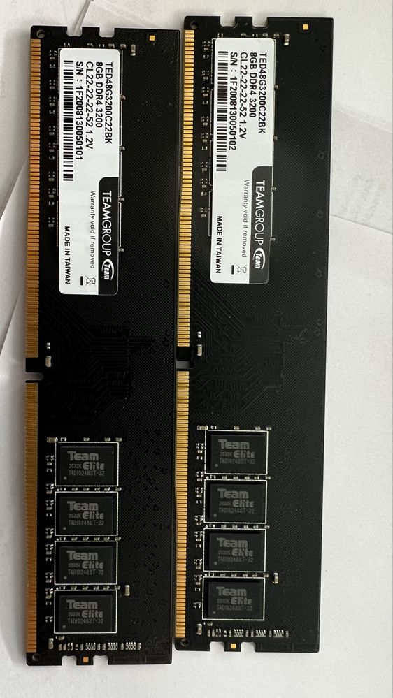 Оперативна памʼять teamgroup ddr 4 8gb 3200mhz