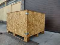 Skrzynia transportowa/magazynowa drewniana OSB 102,5x121,5, h-81,5 cm