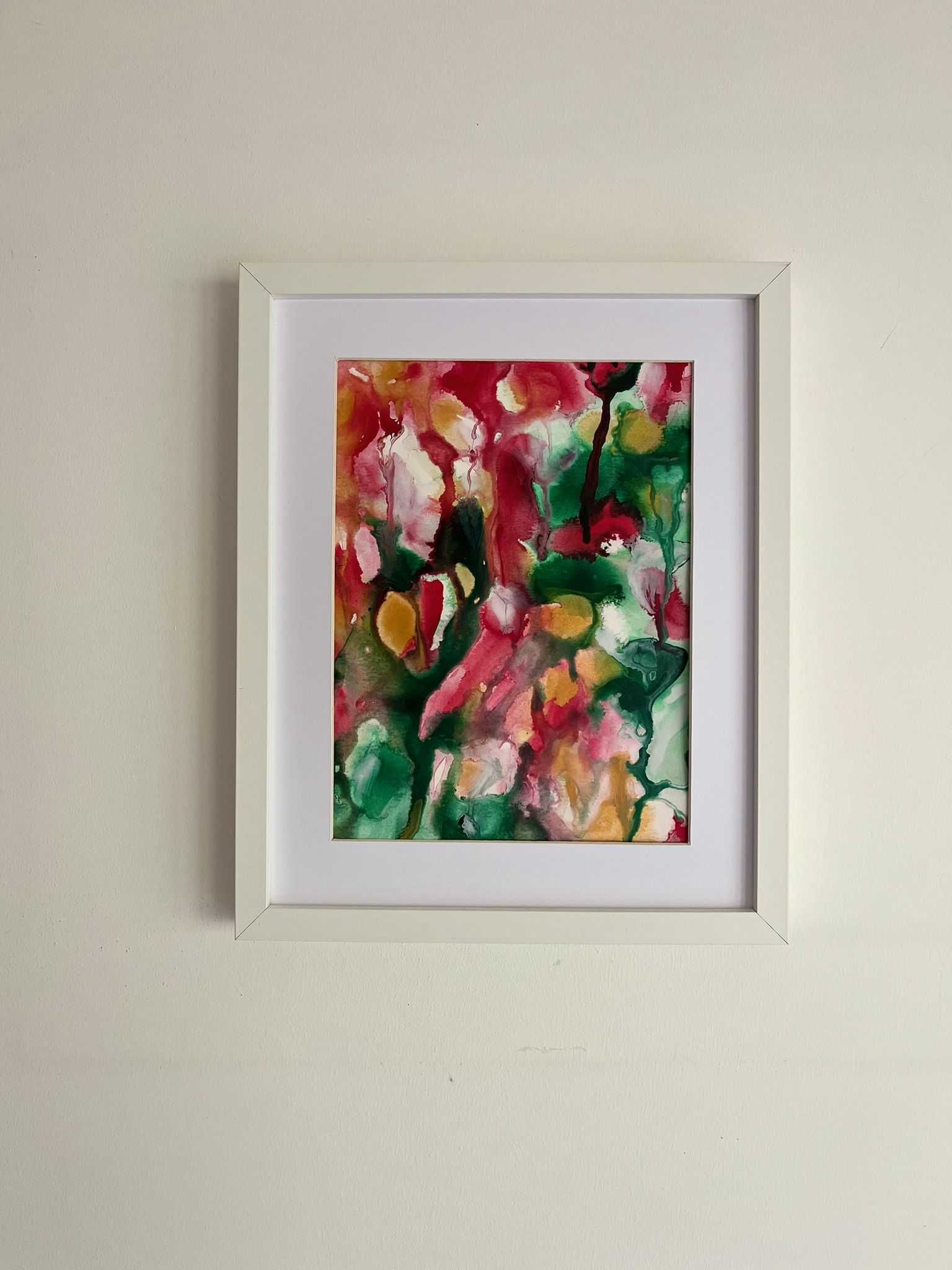 Pintura abstrata em acrílico