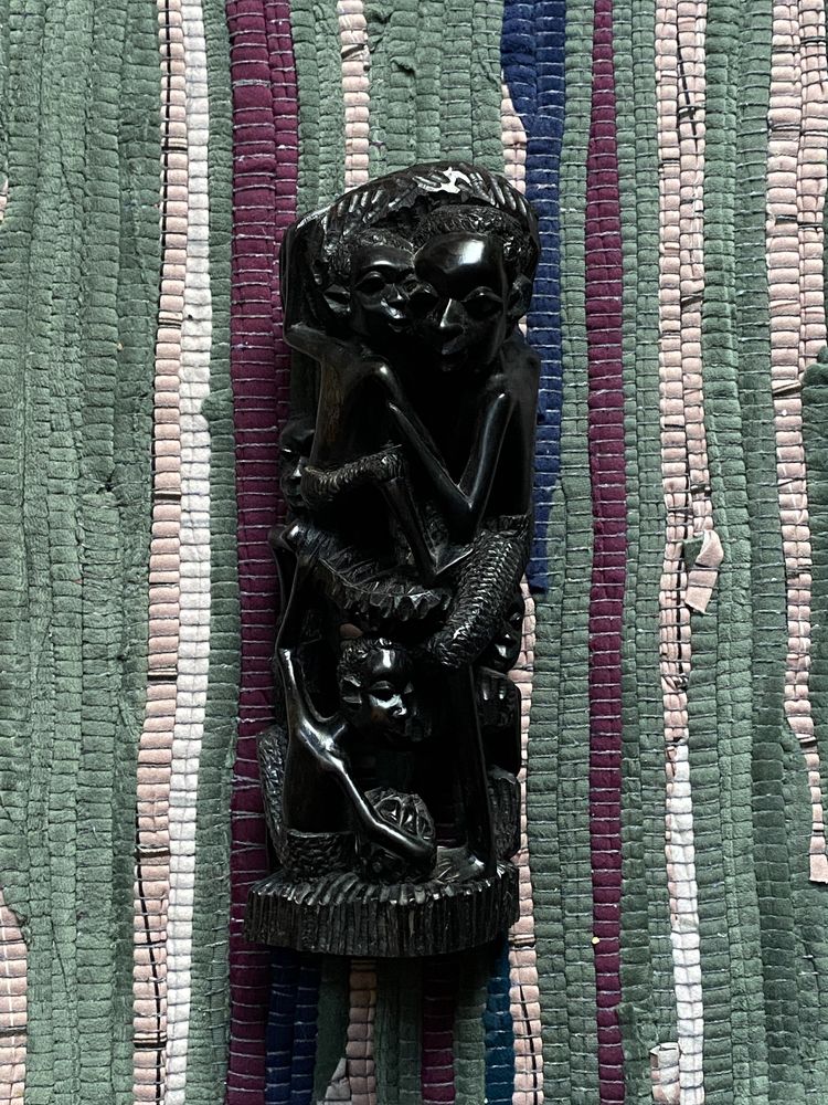 Afrykańska statua Drzewo życia, Drewno hebanowe, rzeźba, figurka