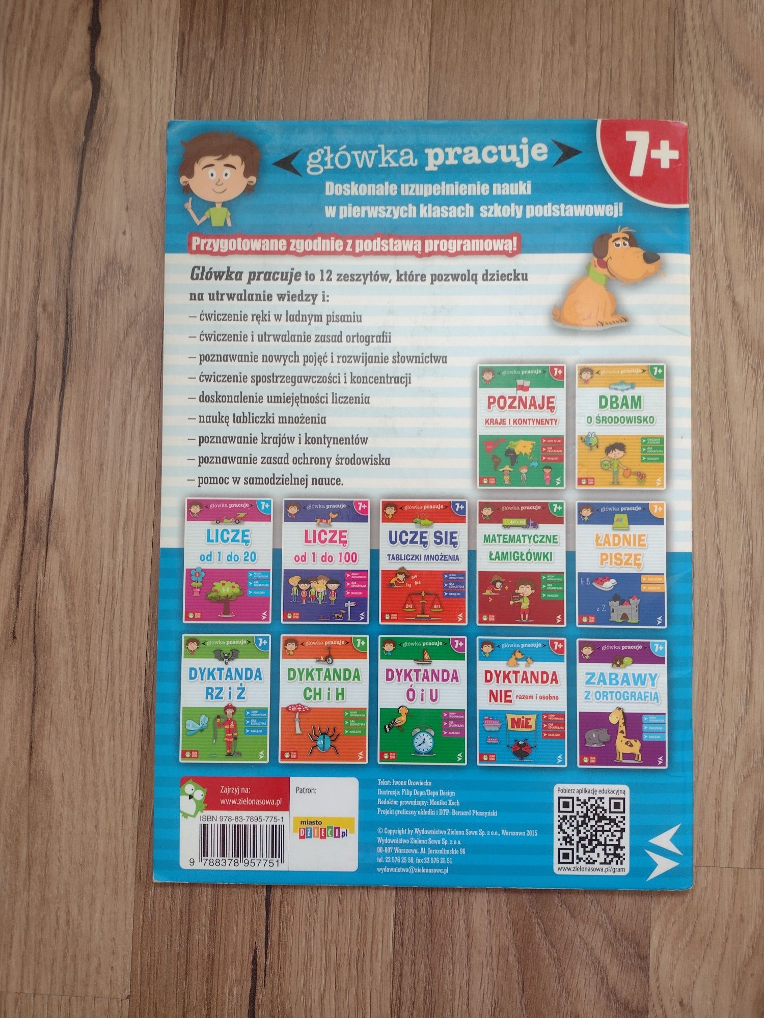 Dyktanda nie razem czy osobno Zielona Sowa 7+ "główka pracuje"