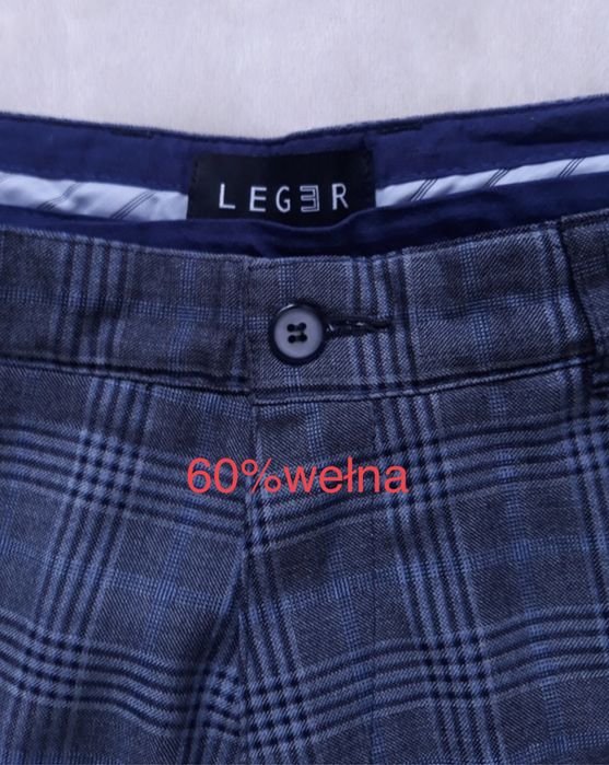 Spodnie męskie Leger Franco Feruzzi r. 176/92 wełna!