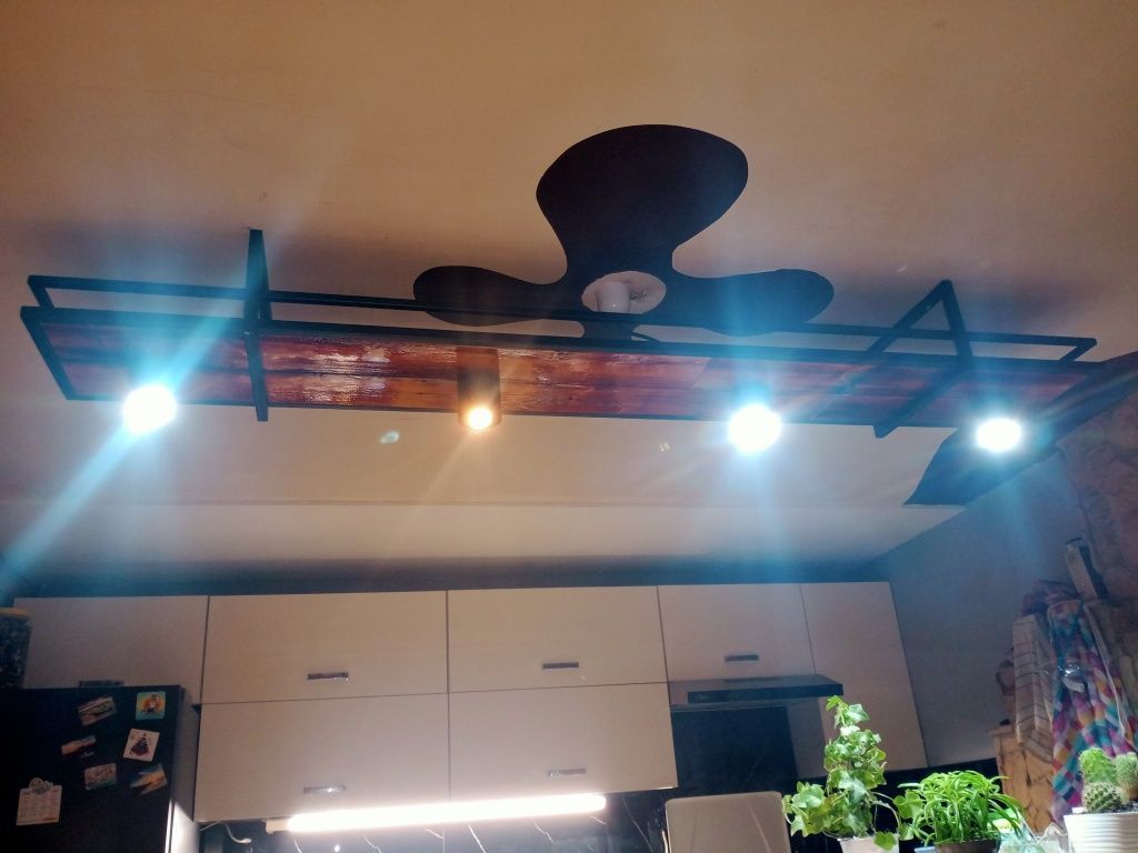 Lampa z półką loft