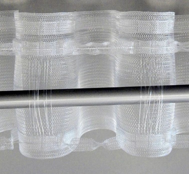Firany- Taśma transparentna do firan fala 10cm 1,2