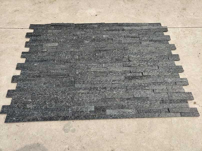 Panel ścienny płytka, kamień Kwarcyt Black 10x36x0,8-1,3 cm Quartz