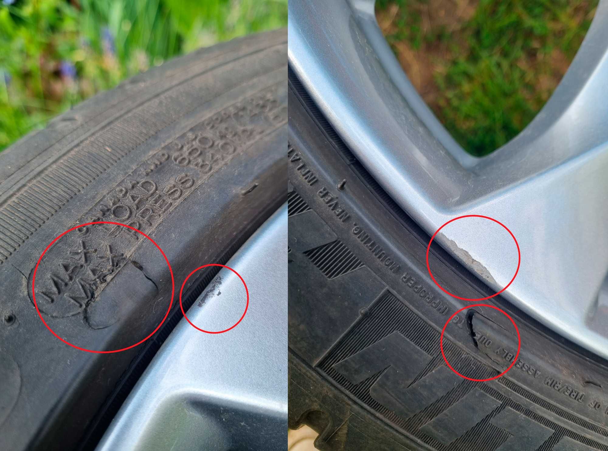 Używane felgi aluminiowe 18", komplet do Mazda 5x114,3 z oponami