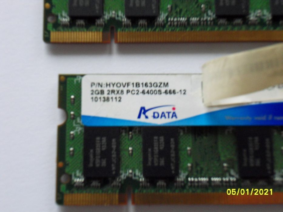 Pamięci SO-DIMM PC2-6400, 2GB, A-Data do laptopa