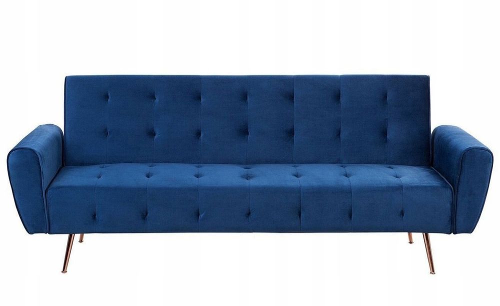 Sofa kanapa funkcja spania ciemnoniebieska