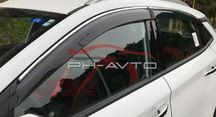 Вітровики на вікна з хромом дефлектори вікон Hyundai Kona до 2021 р.в