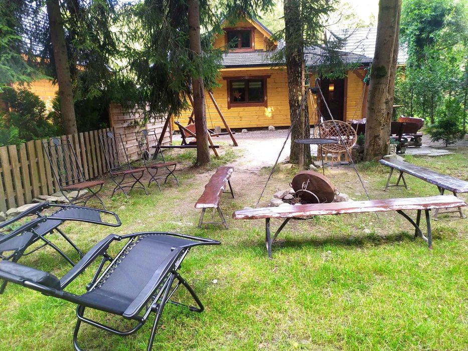 Chatka rzeczka Balia Sauna jacuzzi FERIE Brenna 10-12os Domek noclegi