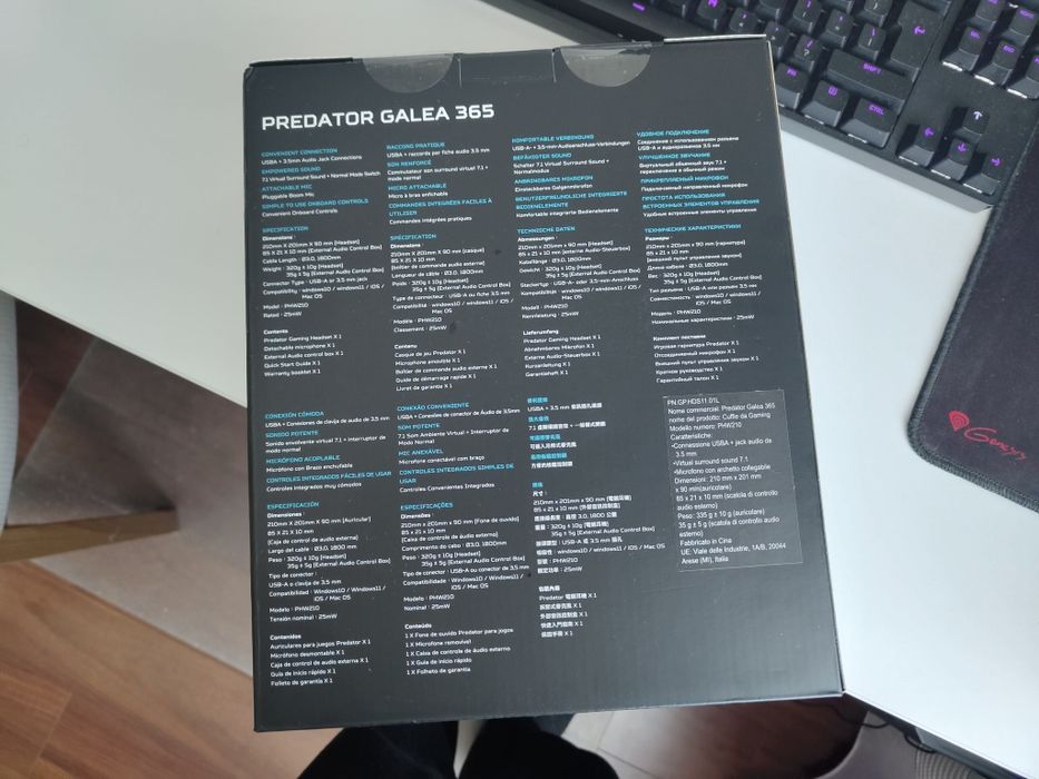 Słuchawki Gamingowe Acer Predator Galea 365