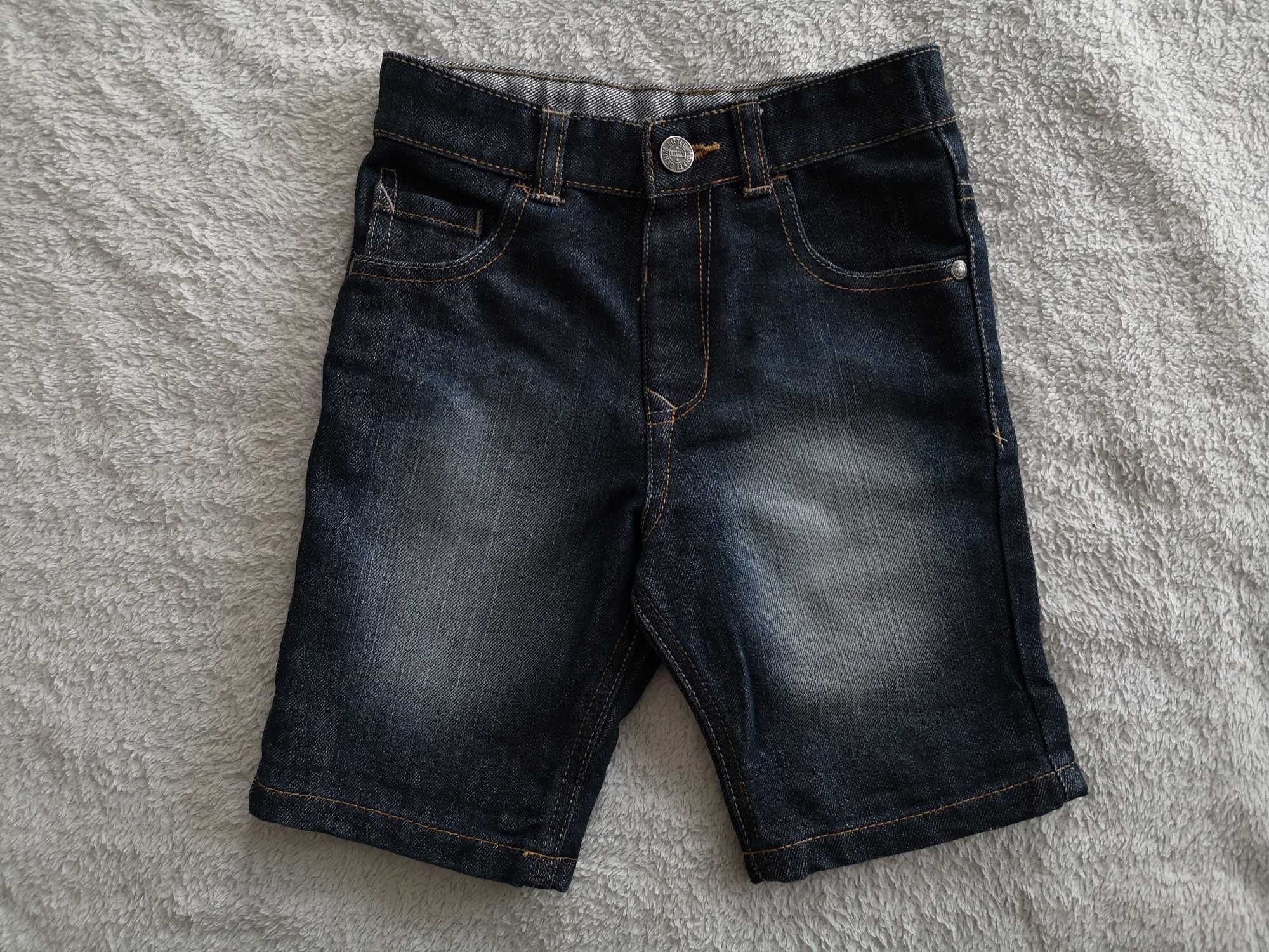 Granatowe jeansowe krótkie spodenki szorty George 98 - 104 jak nowe