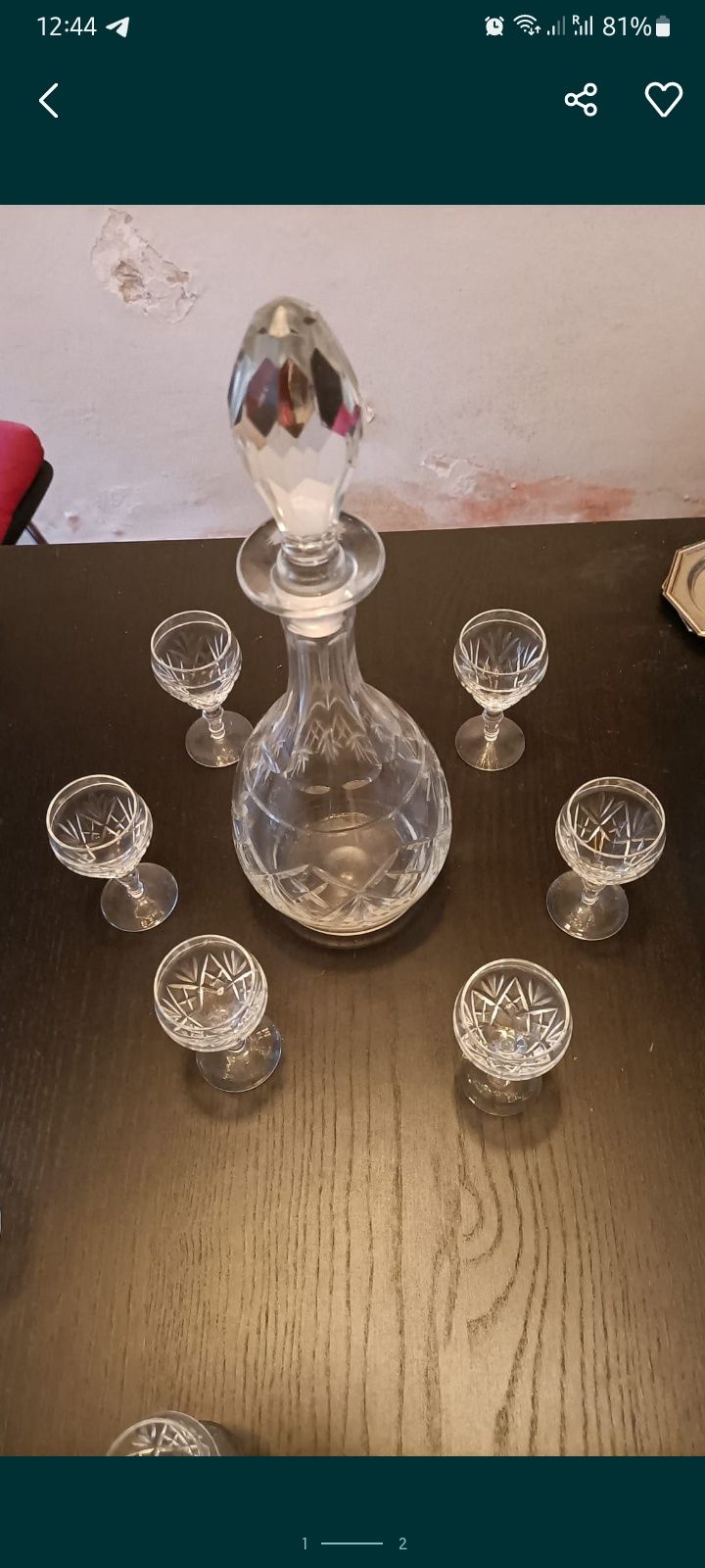 2 Vintage cristal glass and decanter - FAÇA A SUA PROPOSTA