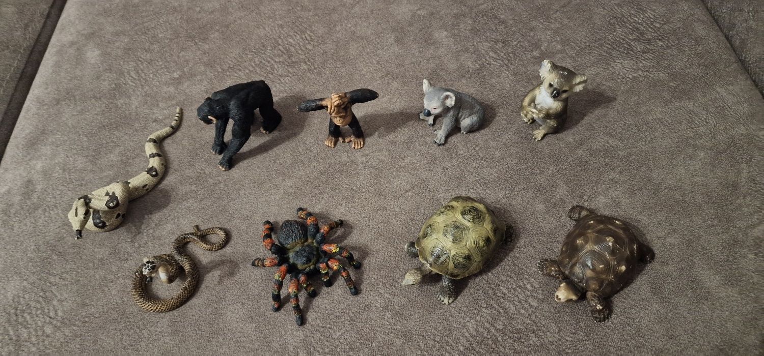 Schleich małpy , Koala węże, pająk, żółwie