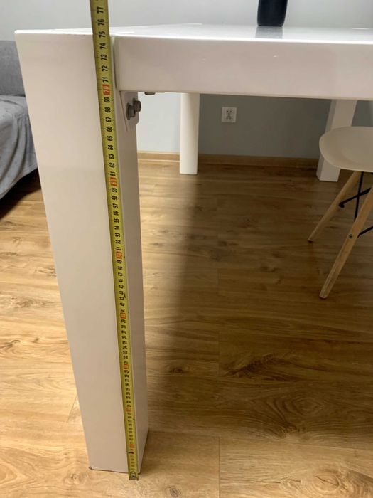 Stół jadalniany 180x90cm, 75cm wysokości biały