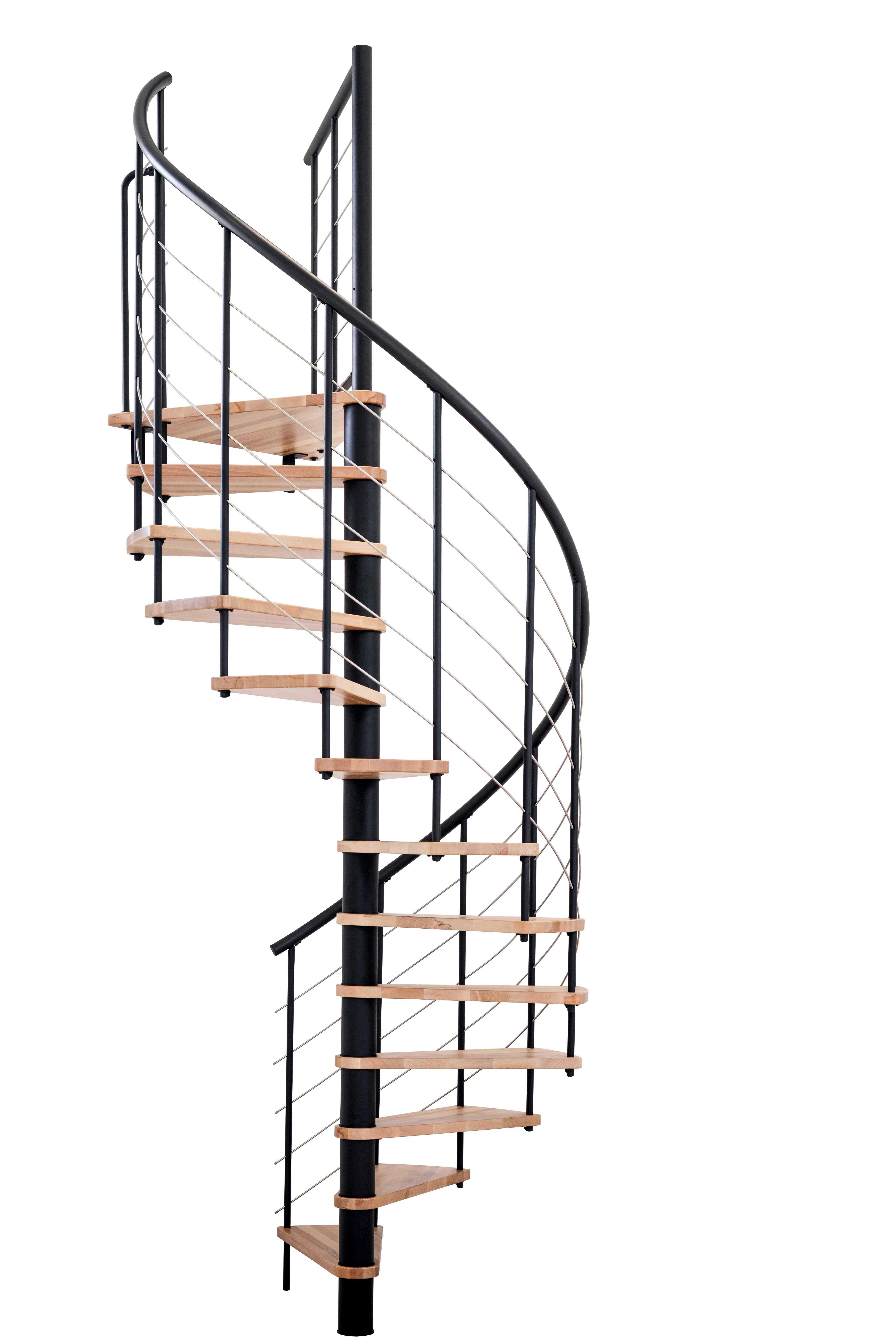 Schody kręcone VENEZIA SMART fi 120 cm. Black/ Buk
