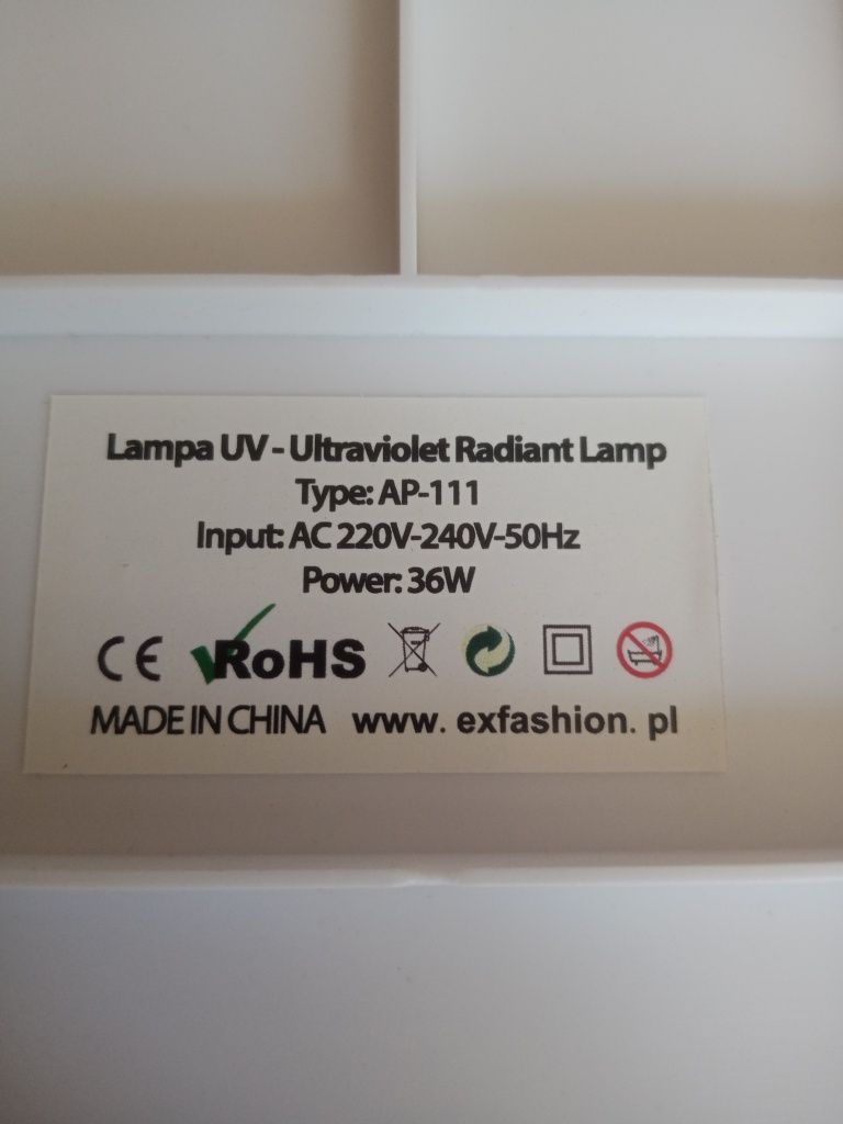 Lampa do paznokci AP 111 Ultraviolet radiant lamp + gratis