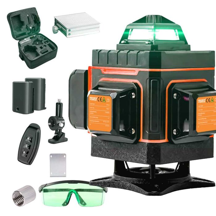 Poziomica laserowa płaszczyznowa 4D z laserem krzyżowym