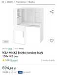 Biurko narożne Ikea micke