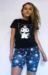 Kuromi T-Shirt My melody Anime pop Unisex Algodão