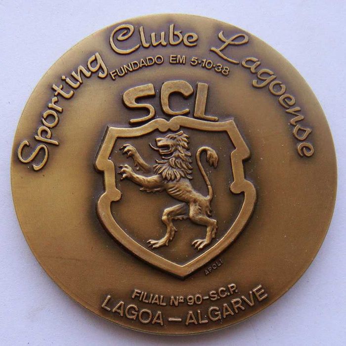 Medalha de Bronze Futebol SCP SCL Sporting Club Lagoense Algarve