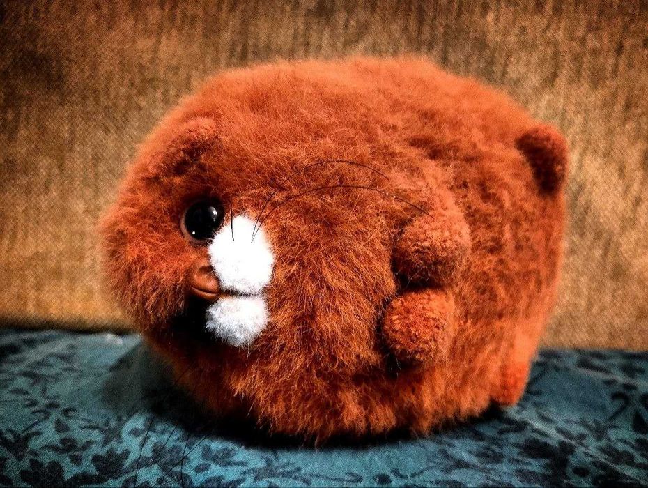 Котик рыжий толстый мягкая игрушка