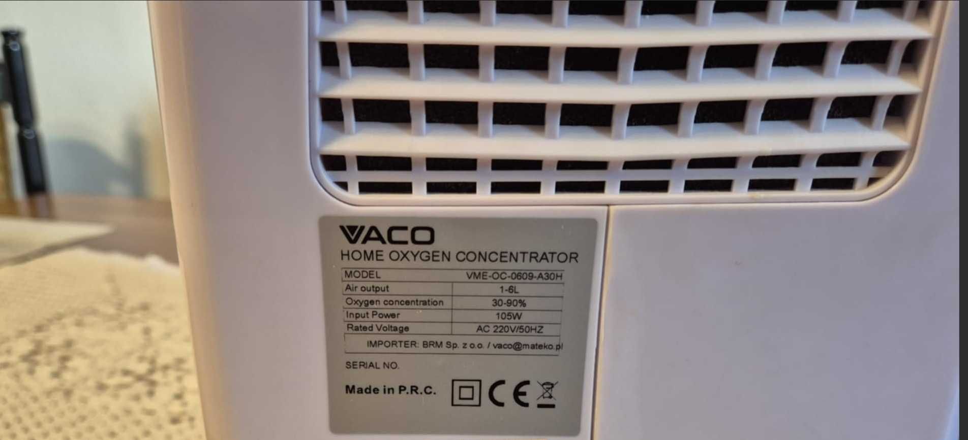 Koncentrator tlenu Vaco TLEN90 VME-OC-0690-A30H