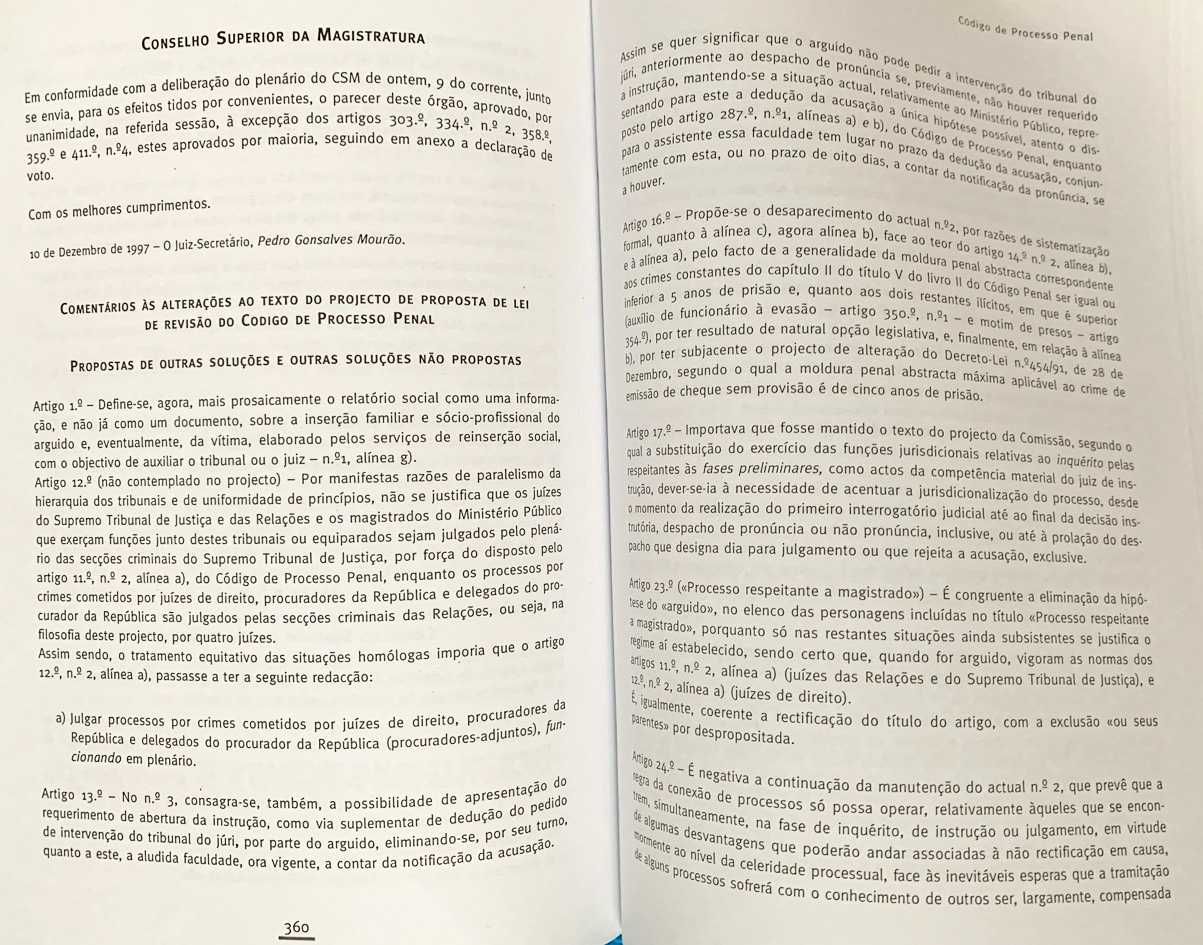 Código de Processo Penal – Volume II – Tomo I, como Novo