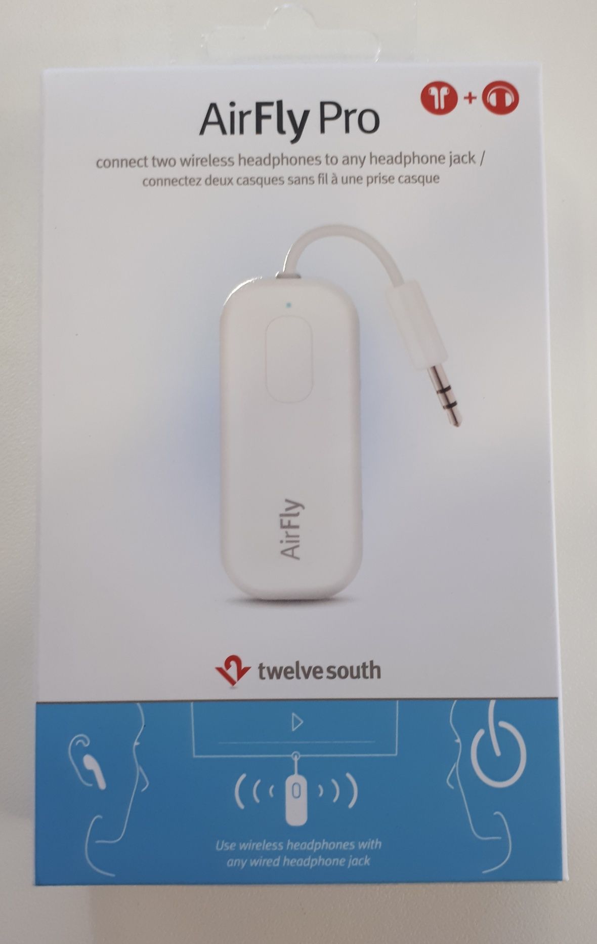 НОВЫЙ Адаптер bluetooth TwelveSouth AirFly Pro 3.5mm White для AirPods