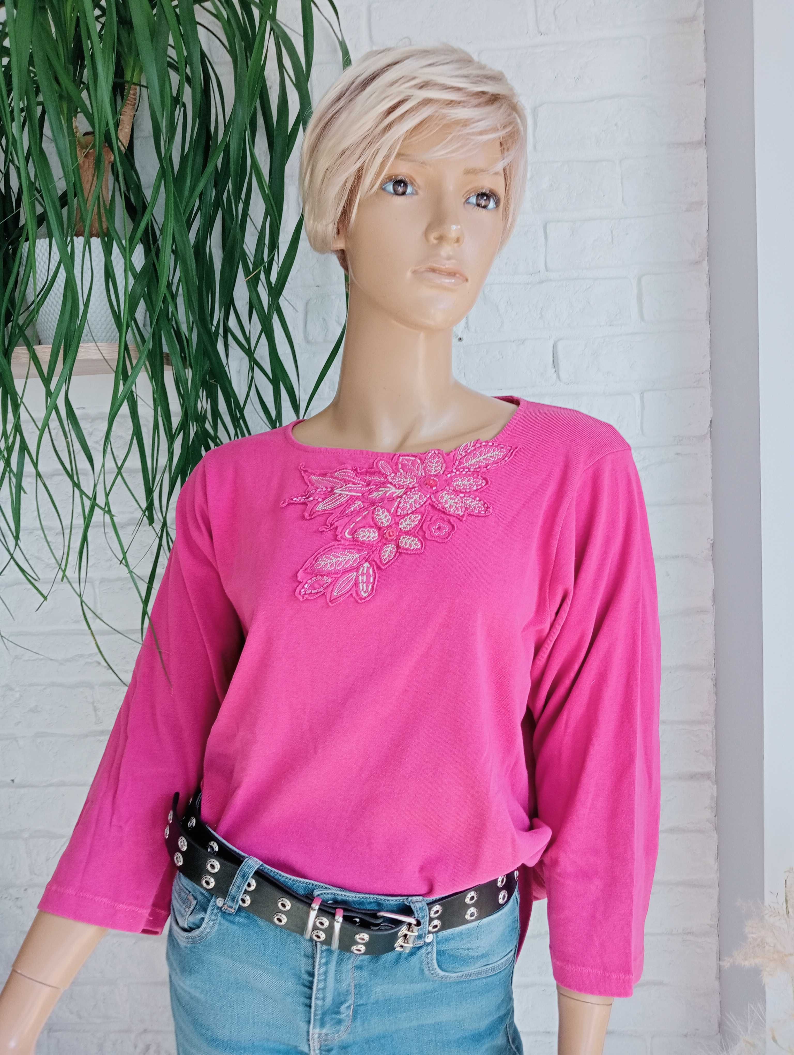 Bawełniana bluzka, t-shirt damski  różowa 3XL/46/18 Casuall Comfort