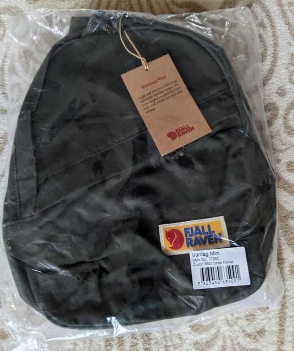 Рюкзак Fjallraven Vardag Mini. Новий, Оригінал, темно зелений