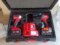 Milwaukee packout Wkrętarka M18 BLPDRC+Zakrętarka M18 BLIDR+2Baterie