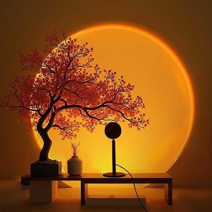 Lampa GY Sunset Light – projektor zachodu słońca RGB, Bluetooth