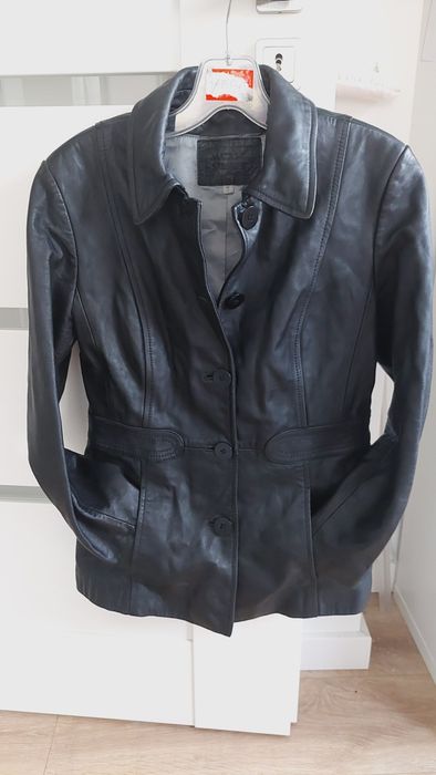 kurtka damska skórzana, żakiet, ramoneska r 40