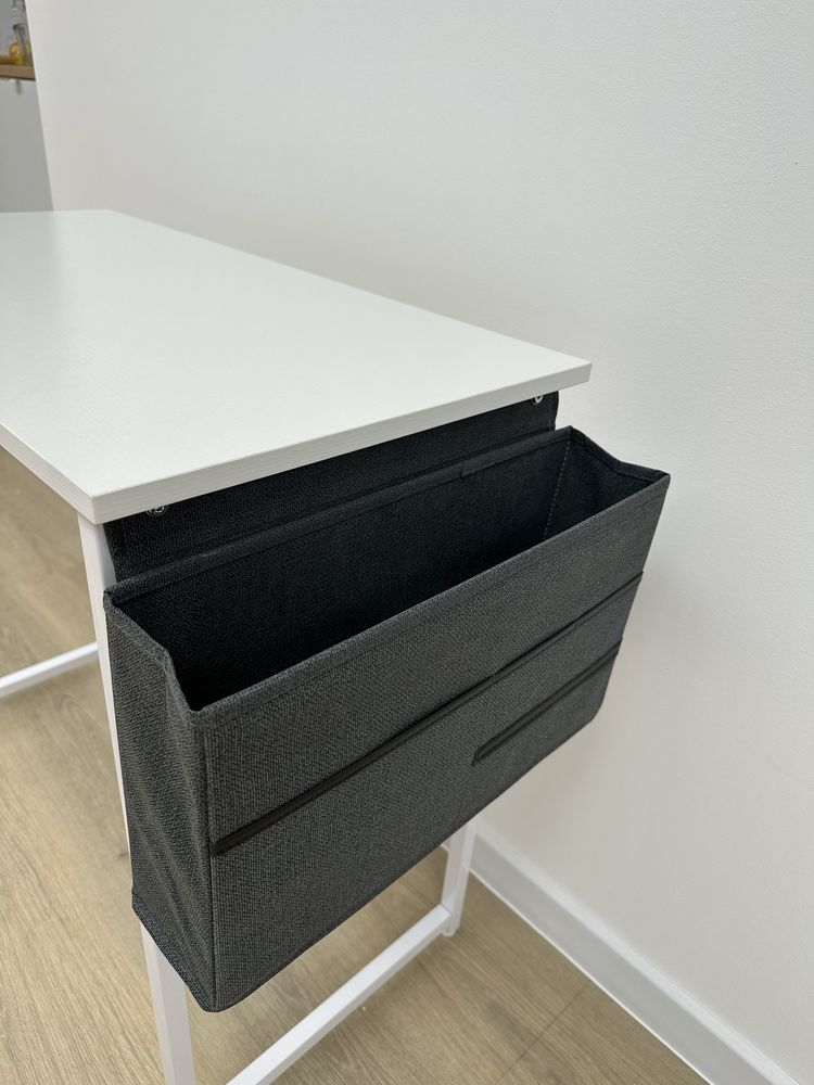 ODK biurko białe stolik 80x40x73,5cm z uchwytem i torbą