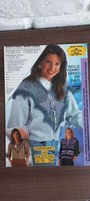 Wzory swetrów Diana 11 / 1990
