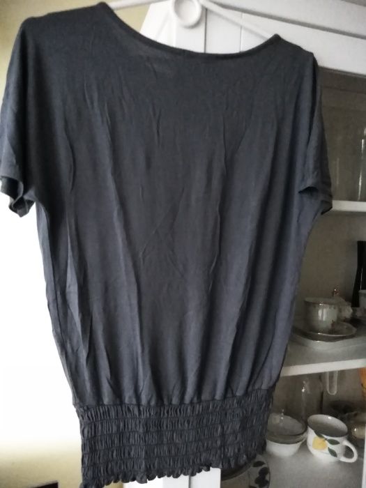 Bluzka Tuniczka Creme Fraiche kolor Szary Aplikacje,Dekoracje L-XL
