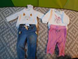 Nowe ubranka dla dziewczynki Organic Cotton Coccodrillo 62 i 68 12szt