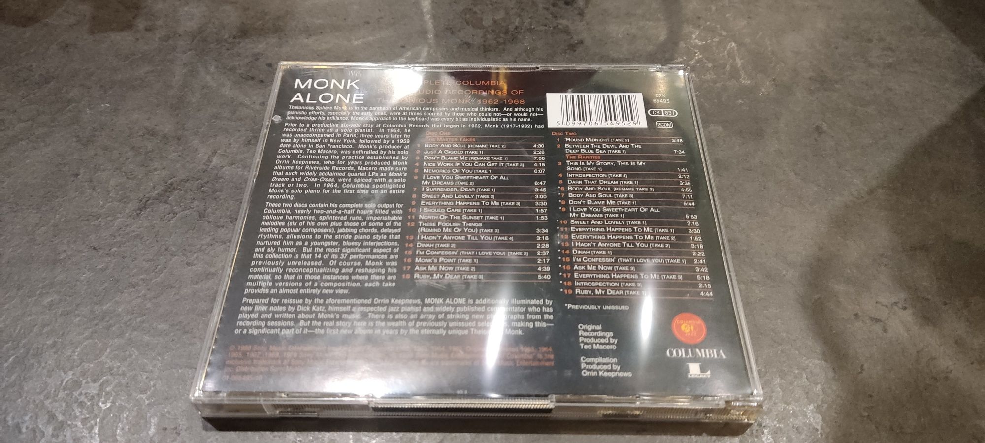 Monk Alone The Complete Columbia Solo Studio Recordings 2cd