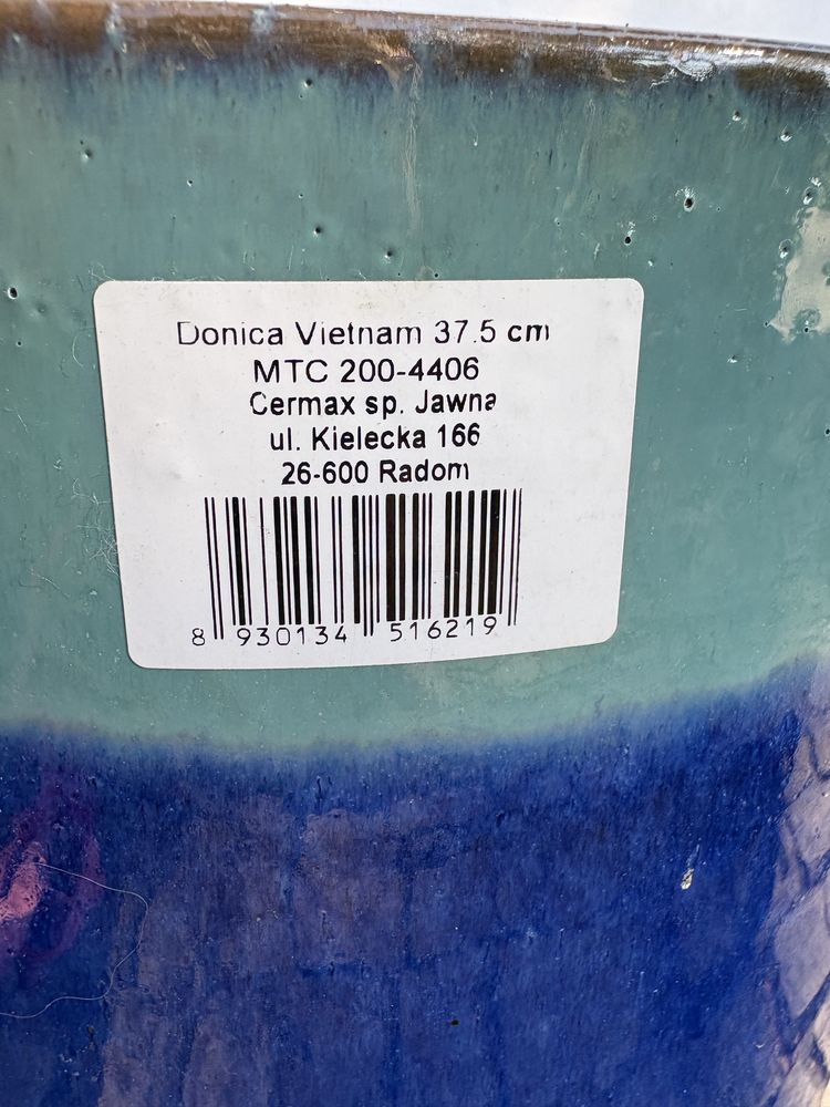 Donice szkliwione ceramiczne 3szt