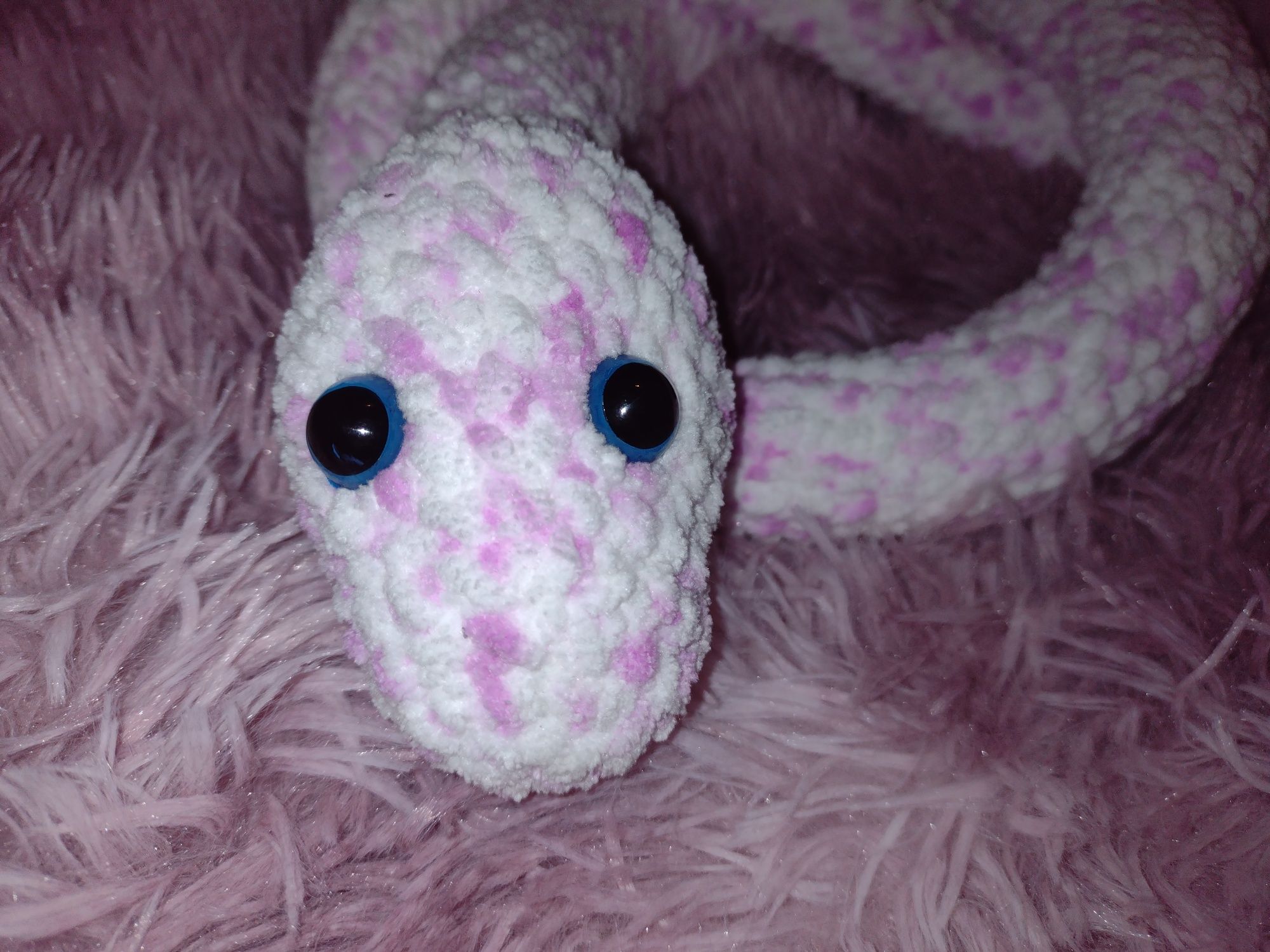 Maskotka amigurumi, hand made, wąż