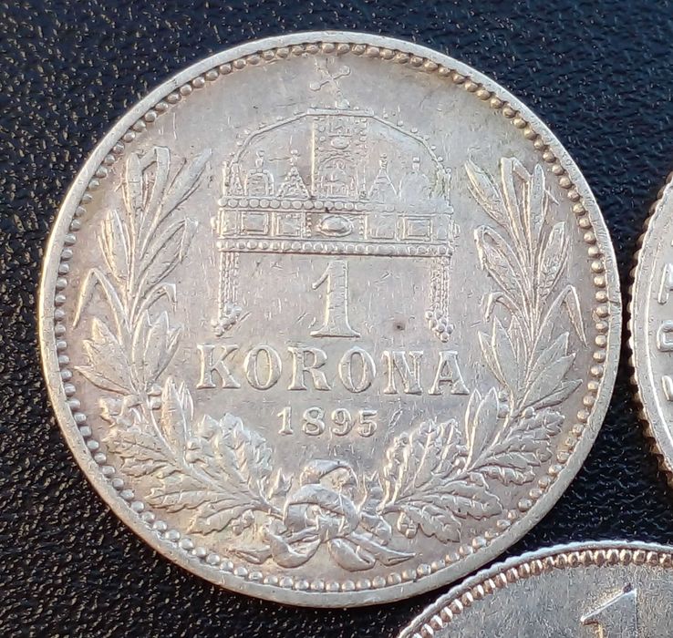 Австро-Угорщина , 1 корона 1895 . Срібло 5/0,835.