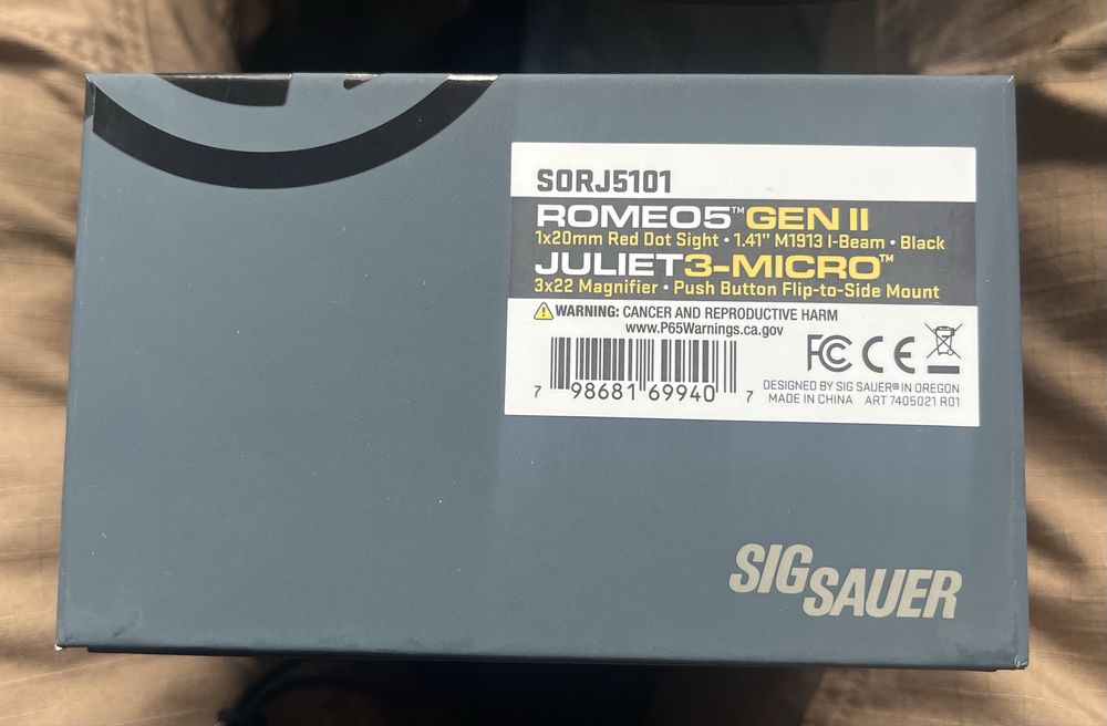 Спарка каліматор та магніфер Sig Sauer Romeo5 gen 2 and Juliet3x