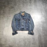 DAMSKA Katana Jeansowa Kurtka Denim Levis Retro Granatowa XS Krótka