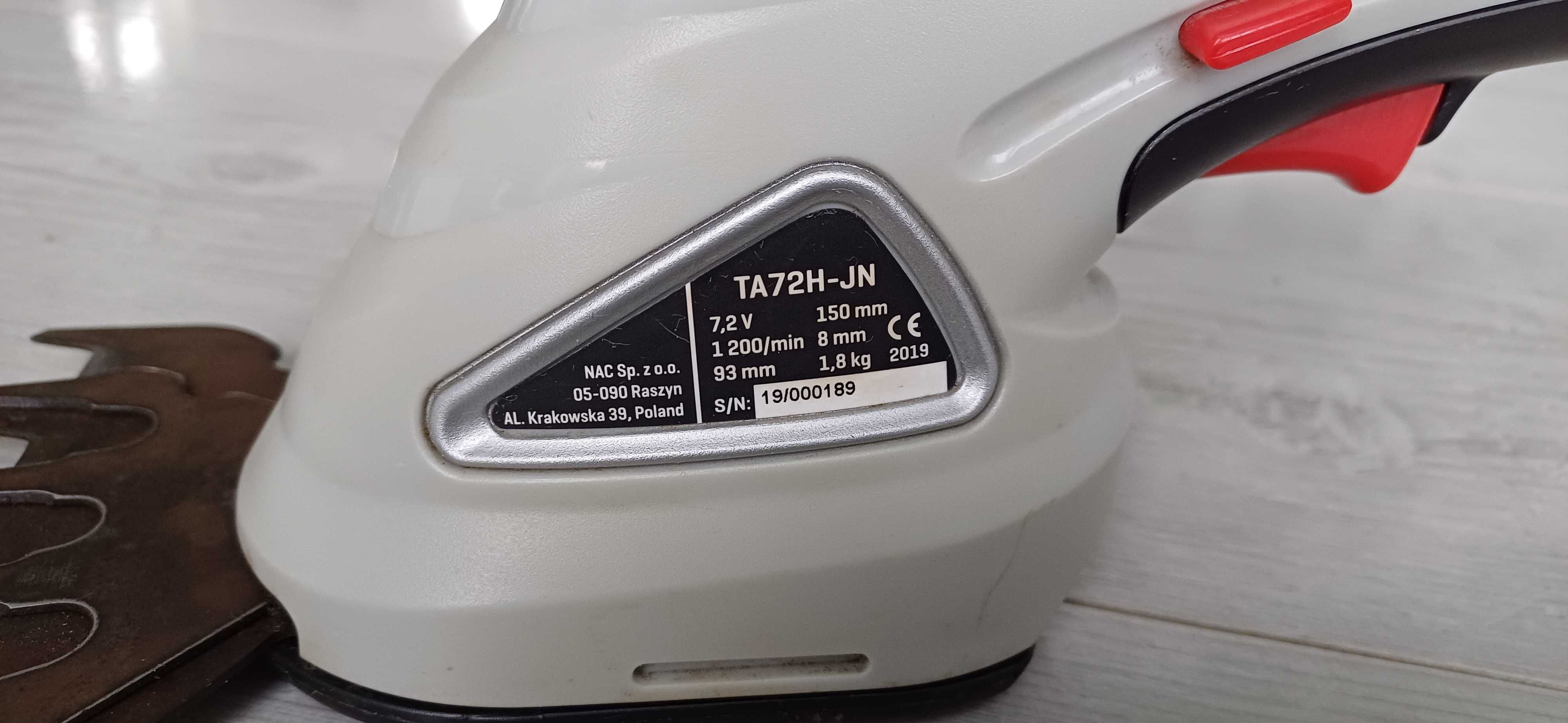 Podkaszarka Elektryczna Nożyce NAC TA72-JN Teleskopowa Rączka Zasilacz
