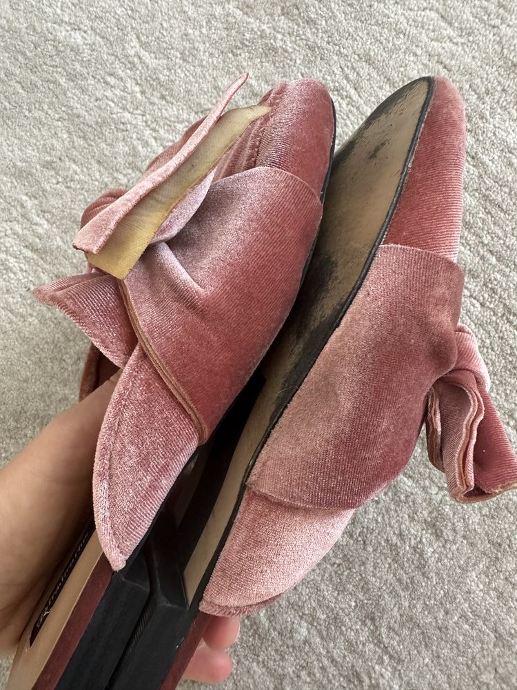 Mules Rosa Velho em veludo - stradivarius (37)