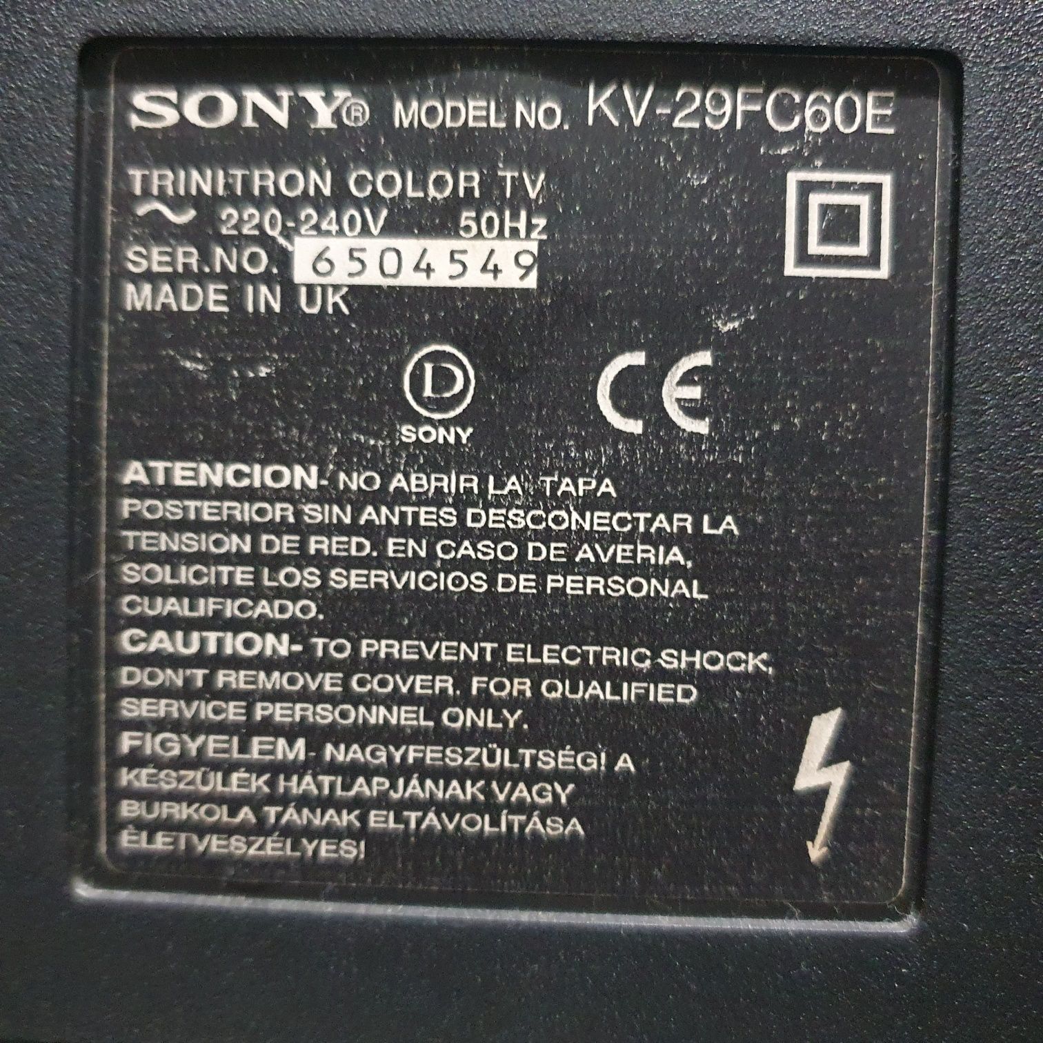 Televisão Sony Black Trinitron + TDT