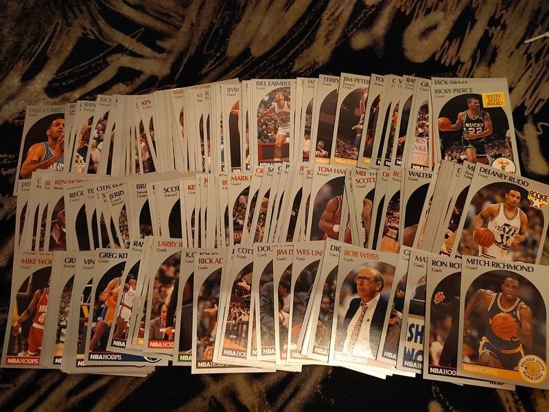 183 karty NBA Hoops 1990 base bez powtórek